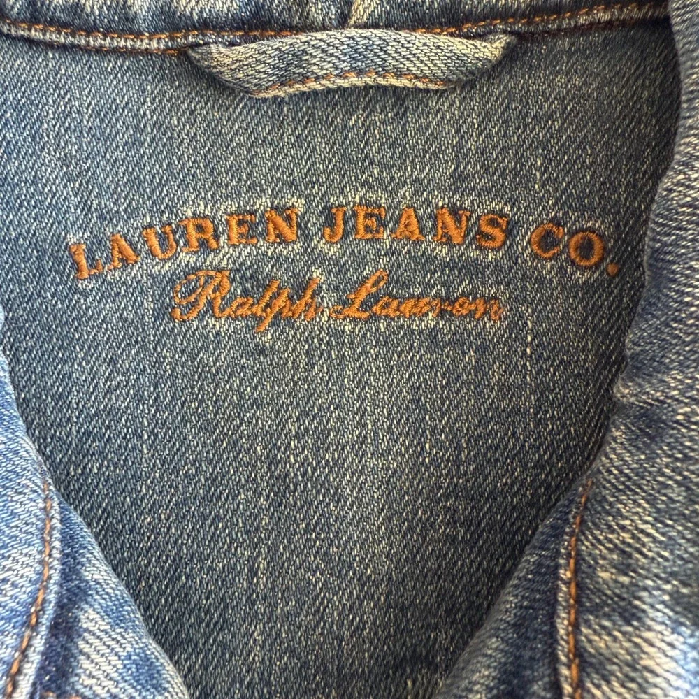 Ralph Lauren Jeans Co Zip‎ Front Denim Medium Wash Trucker Jacket XL - Picture 4 of 8